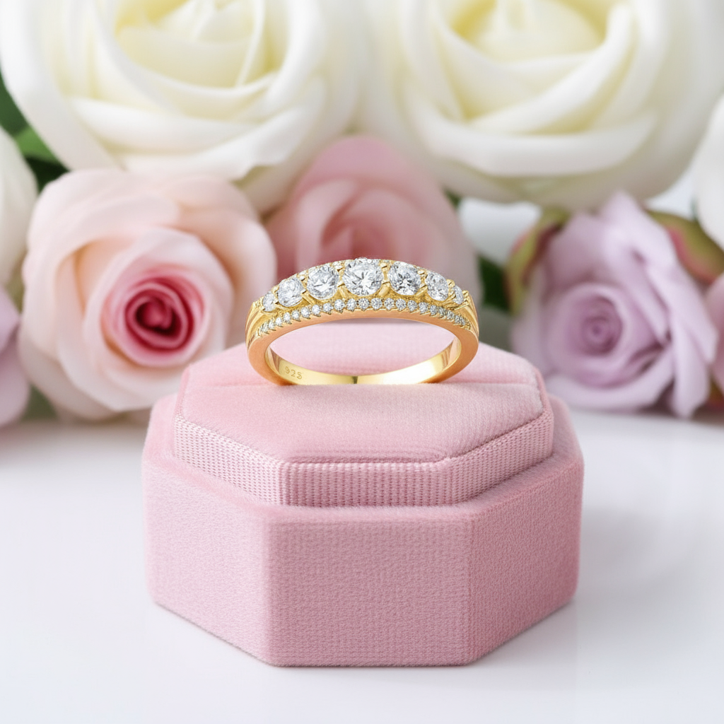 Round Cut Diamond Option Women's Wedding Band-Black Diamonds New York
