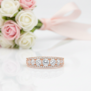 Round Cut Diamond Option Women's Wedding Band-Black Diamonds New York