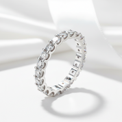 Round Cut Full Eternity Diamond Option Wedding Band-Black Diamonds New York