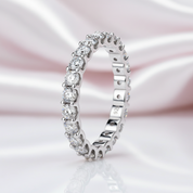 Round Cut Full Eternity Diamond Option Wedding Band-Black Diamonds New York