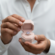 Round Cut Lab Alexandrite Halo Engagement Ring-Black Diamonds New York