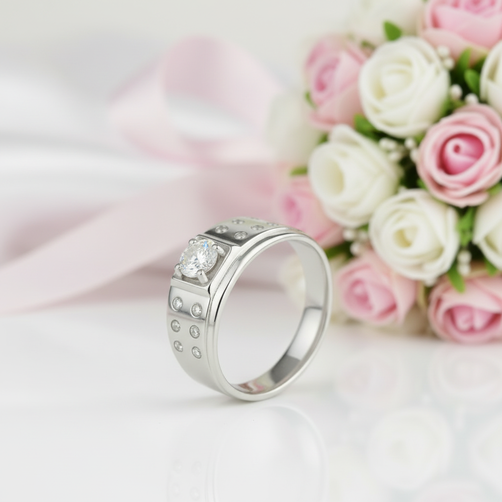 Round Cut Men's Wedding Ring-Black Diamonds New York