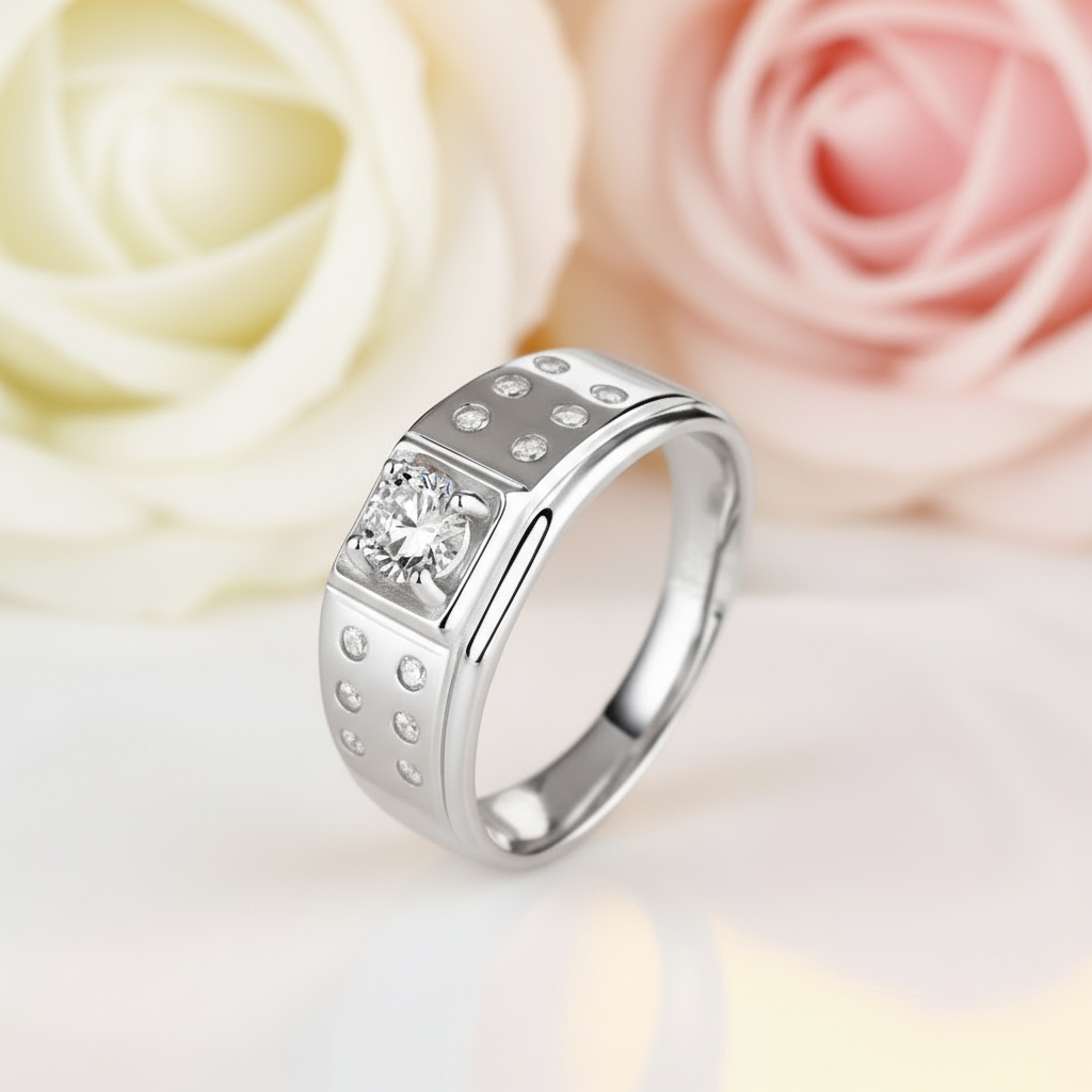 Round Cut Men's Wedding Ring-Black Diamonds New York