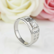 Round Cut Men's Wedding Ring-Black Diamonds New York