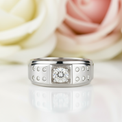 Round Cut Men's Wedding Ring-Black Diamonds New York