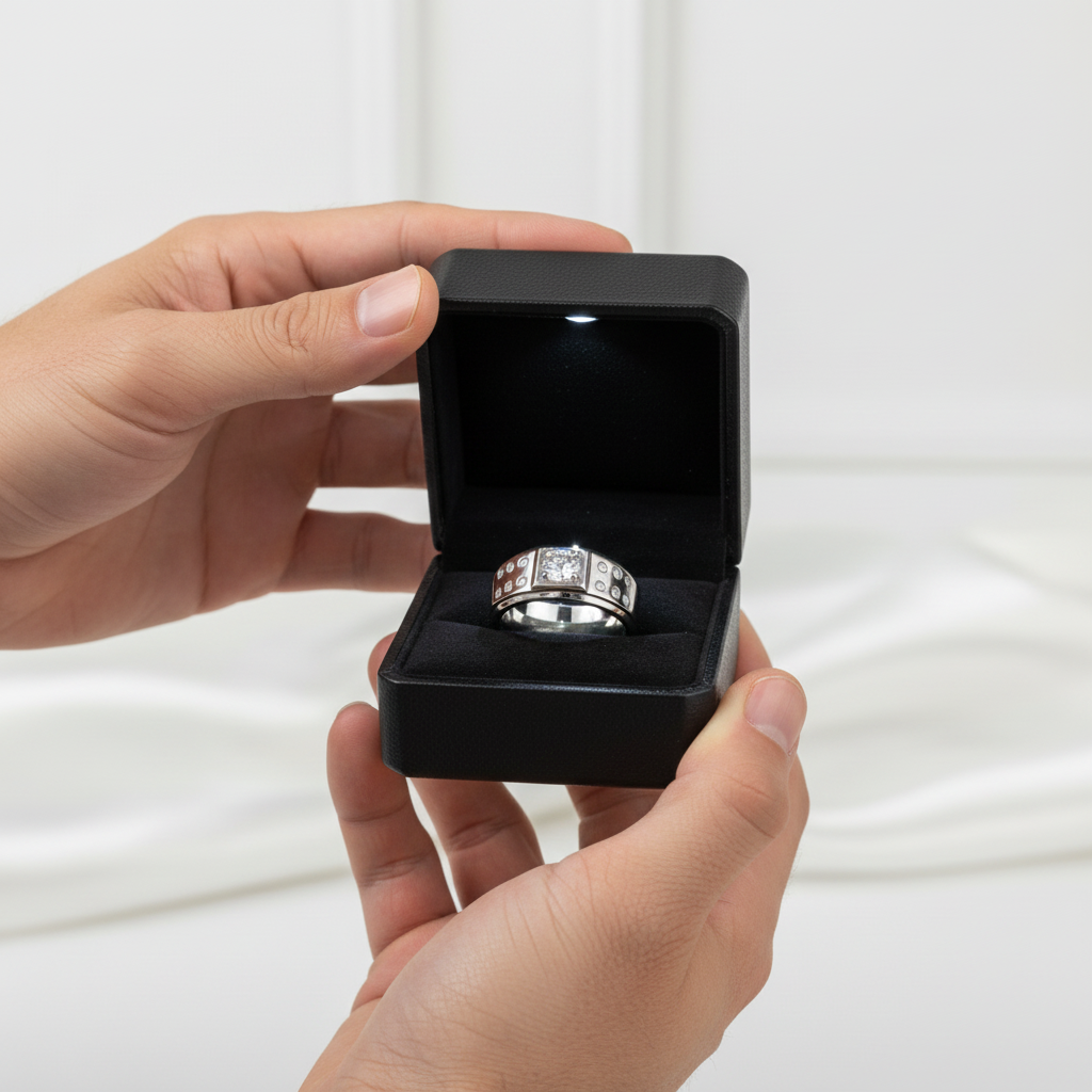 Round Cut Men's Wedding Ring-Black Diamonds New York