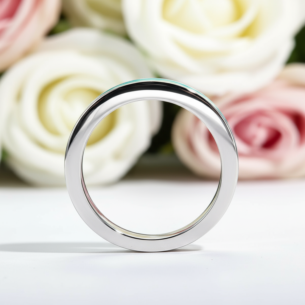 4mm Round Cut Diamond Ring Band-Black Diamonds New York