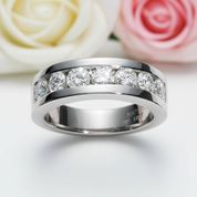 4mm Round Cut Diamond Ring Band-Black Diamonds New York