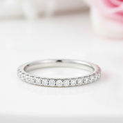 Round Cut Diamond Classic Stackable Wedding Ring Band-Black Diamonds New York