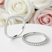 Round Cut Diamond Classic Stackable Wedding Ring Band-Black Diamonds New York