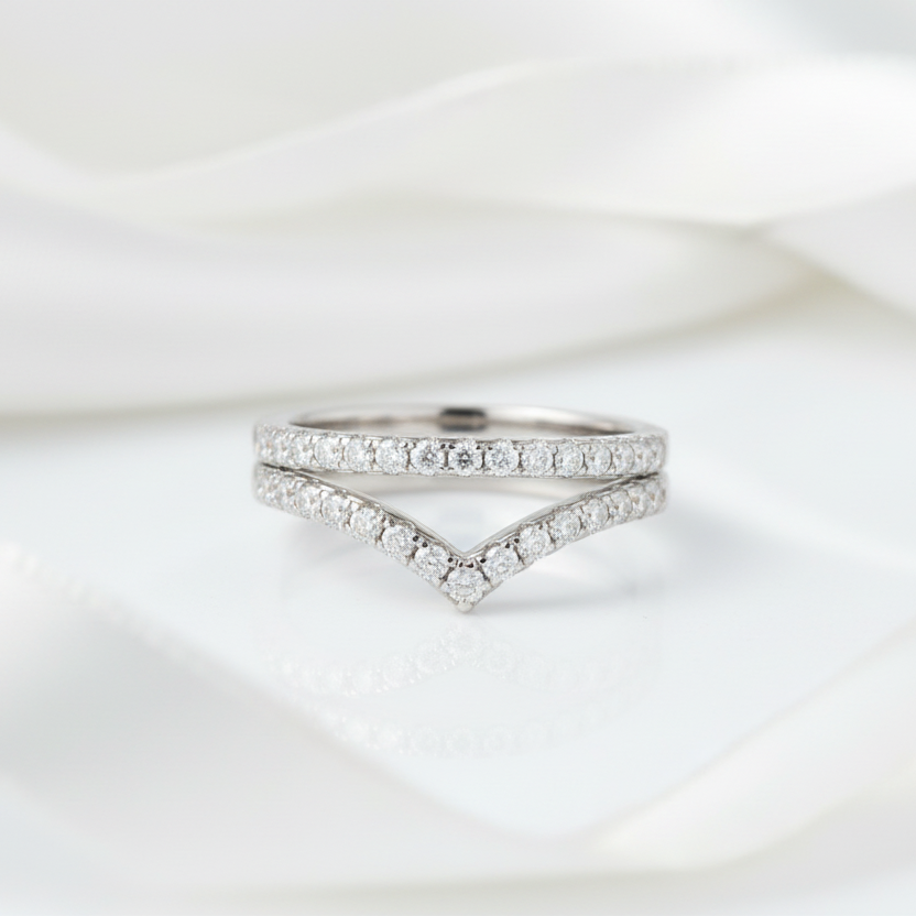 Round Cut Diamond Option Classic Stackable Wedding Ring Band-Black Diamonds New York