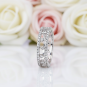 Round Cut Diamond Hallowed Ring Band-Black Diamonds New York