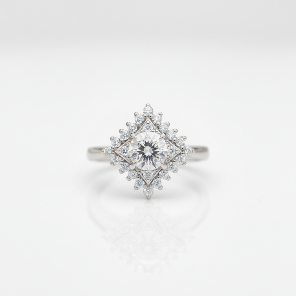 Round Cut Diamond Option Shaped Engagement Ring-Black Diamonds New York