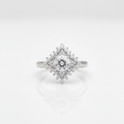 Round Cut Diamond Option Shaped Engagement Ring-Black Diamonds New York