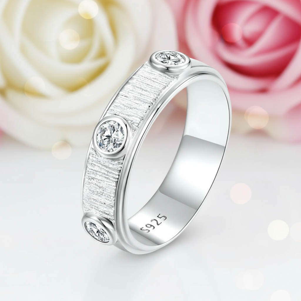 Round Cut Diamond Eternity Love Wedding Band-Black Diamonds New York