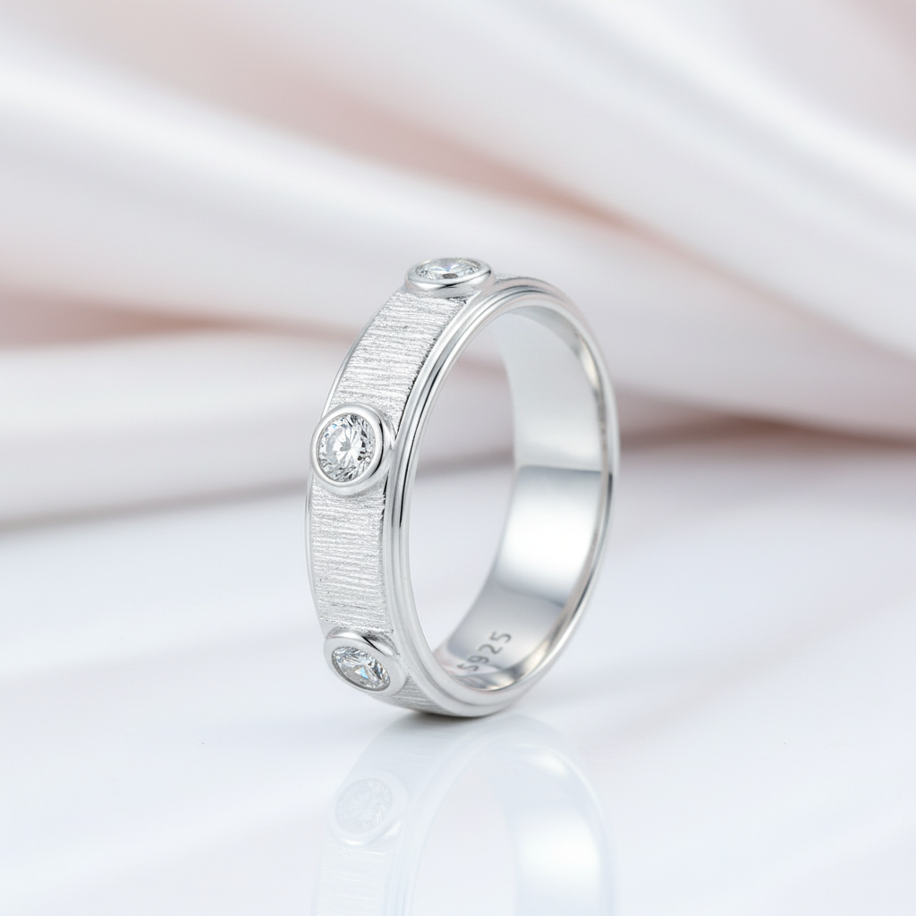 Round Cut Diamond Option Eternity Love Wedding Band-Black Diamonds New York