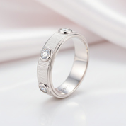 Round Cut Diamond Option Eternity Love Wedding Band-Black Diamonds New York