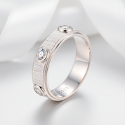 Round Cut Diamond Option Eternity Love Wedding Band-Black Diamonds New York