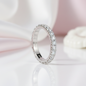 Round Cut Diamond Option Eternity Wedding Band-Black Diamonds New York
