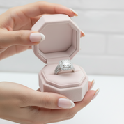 Round Cut Diamond Option Minimalist Engagement Ring Set-Black Diamonds New York