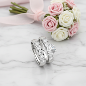 Round Cut Diamond Option White Gold Engagement Ring Set-Black Diamonds New York