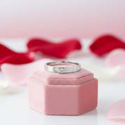 Round Cut Natural Diamond 14k White Gold Ring Band-Black Diamonds New York