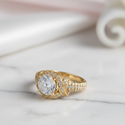 Round Cut Diamond Option Engagement Ring-Black Diamonds New York