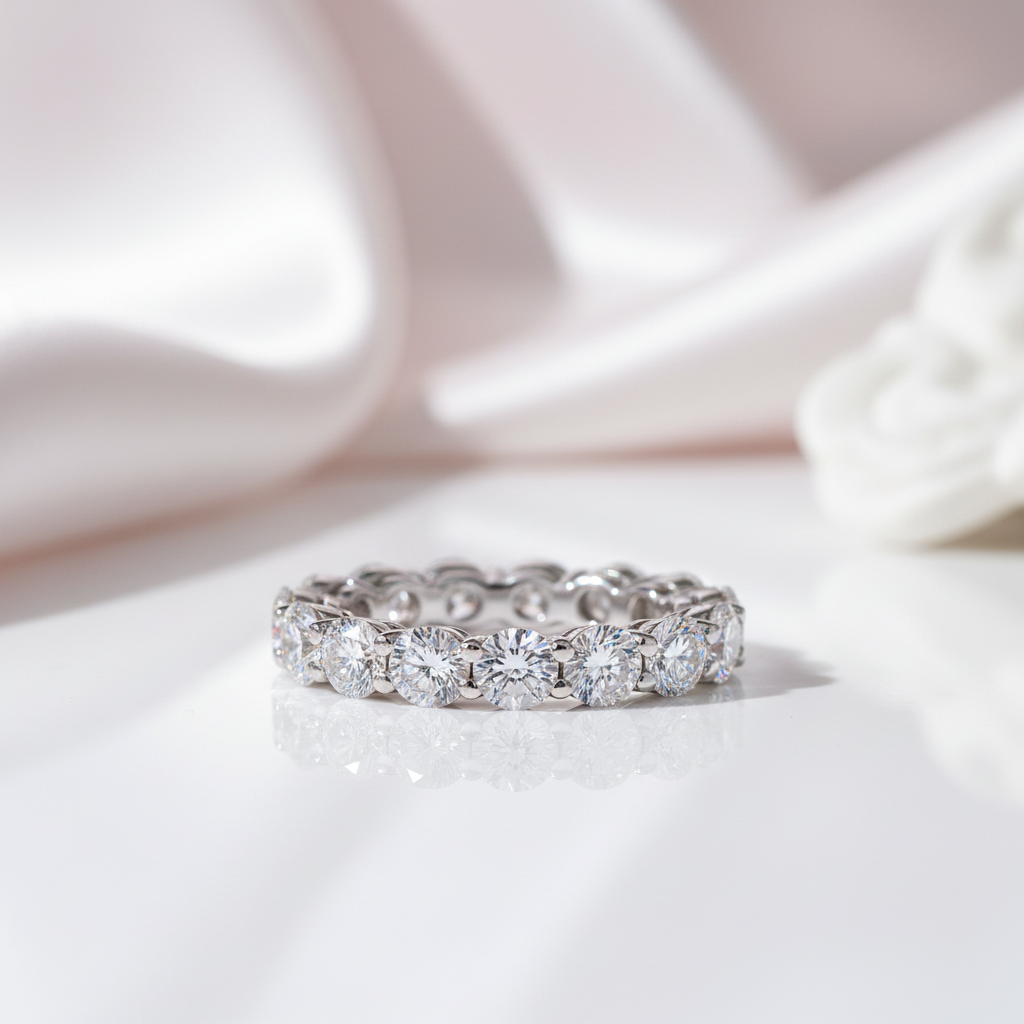 Round Cut Wedding Ring Band for Anniversary-Black Diamonds New York