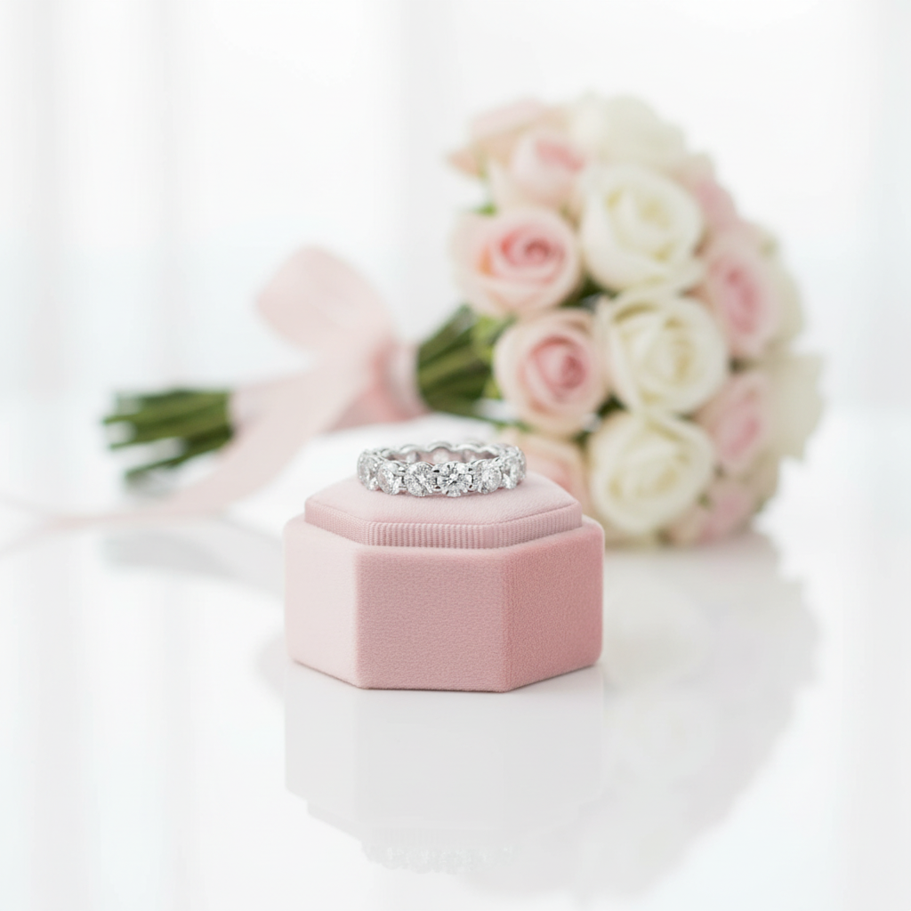 Round Cut Wedding Ring Band for Anniversary-Black Diamonds New York