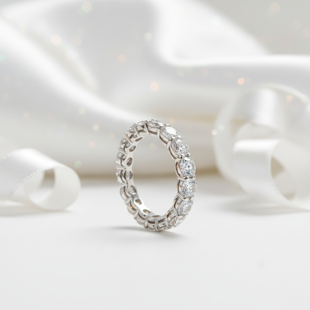 Round Cut Wedding Ring Band for Anniversary-Black Diamonds New York