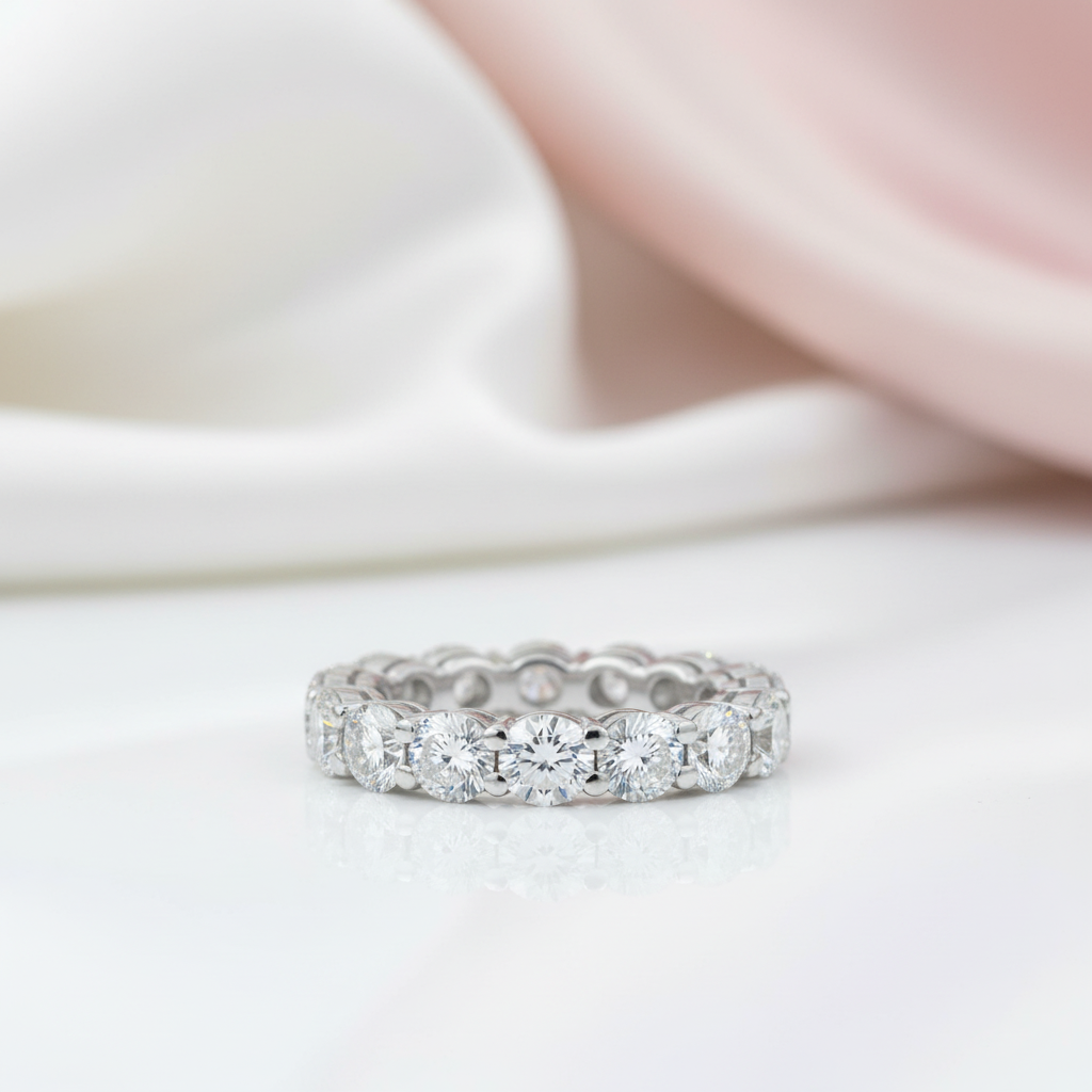 Round Cut Wedding Ring Band for Anniversary-Black Diamonds New York