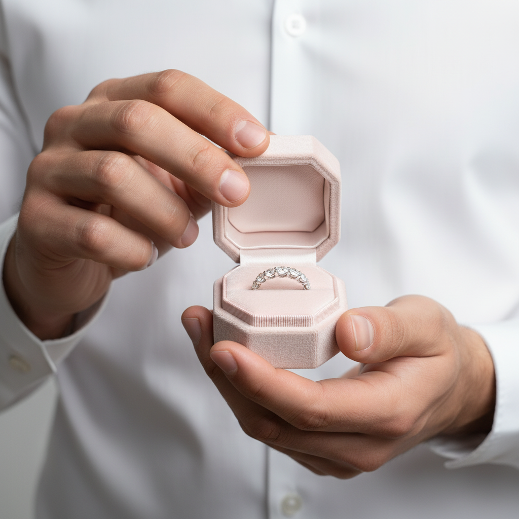 Round Cut Wedding Ring Band for Anniversary-Black Diamonds New York