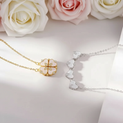 Round Diamond Clover Pendant Necklace-Black Diamonds New York