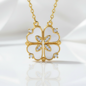 Round Diamond Clover Pendant Necklace-Black Diamonds New York