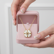 Round Diamond Option Clover Pendant Necklace-Black Diamonds New York