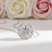 Round Diamond Clover Pendant Necklace-Black Diamonds New York