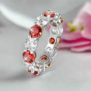 Round Diamond Eternity Wedding Band-Black Diamonds New York