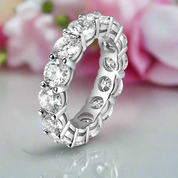 Round Diamond Eternity Wedding Band-Black Diamonds New York