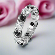 Round Diamond Eternity Wedding Band-Black Diamonds New York