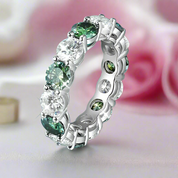 Round Diamond Eternity Wedding Band-Black Diamonds New York