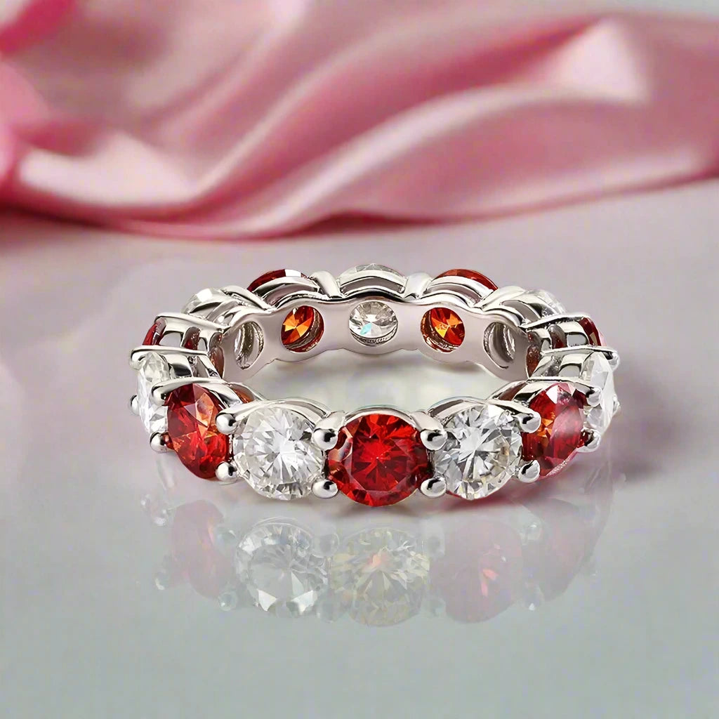 Round Diamond Eternity Wedding Band-Black Diamonds New York