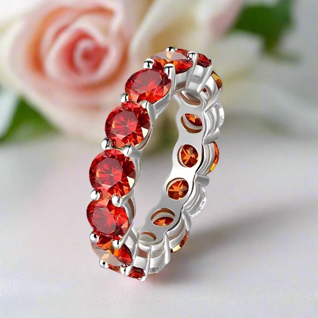 Round Diamond Eternity Wedding Band-Black Diamonds New York