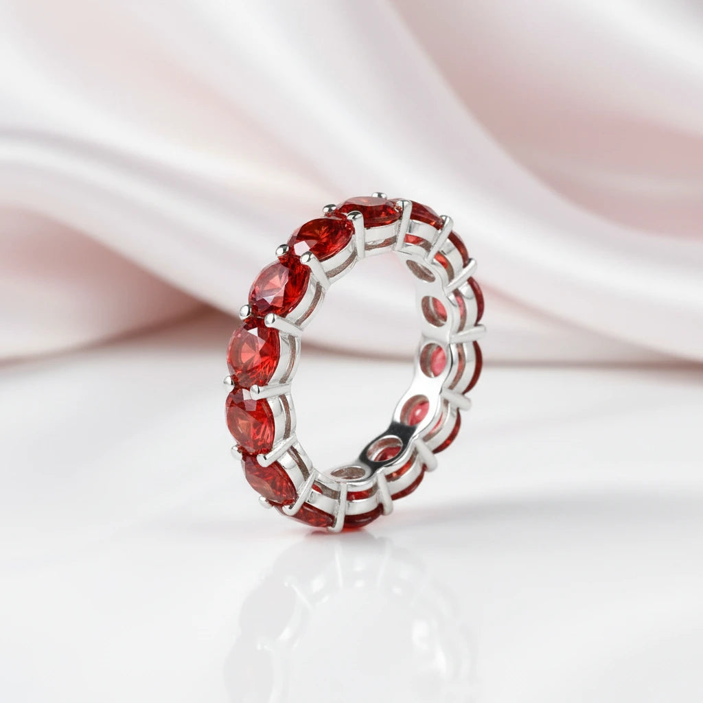 Round Diamond Option Eternity Wedding Band-Black Diamonds New York