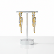 Round Diamond Option Snake Earrings-Black Diamonds New York