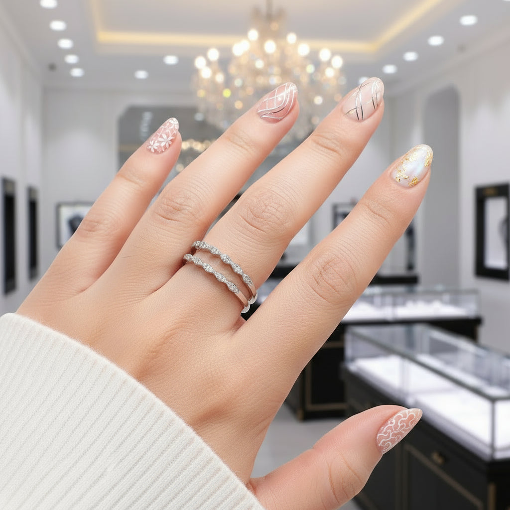 Round Diamond Women's Wedding Ring Enhancer-Black Diamonds New York