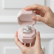 Round and Emerald Cut Diamond Option Engagement Insert Ring Set-Black Diamonds New York
