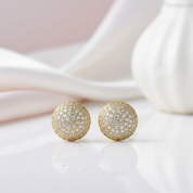 Round Diamond Option Retro Stud Earrings-Black Diamonds New York