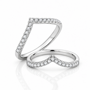 Round Diamond Option V Ring Band-Black Diamonds New York