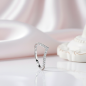 Round Diamond Option V Ring Band-Black Diamonds New York