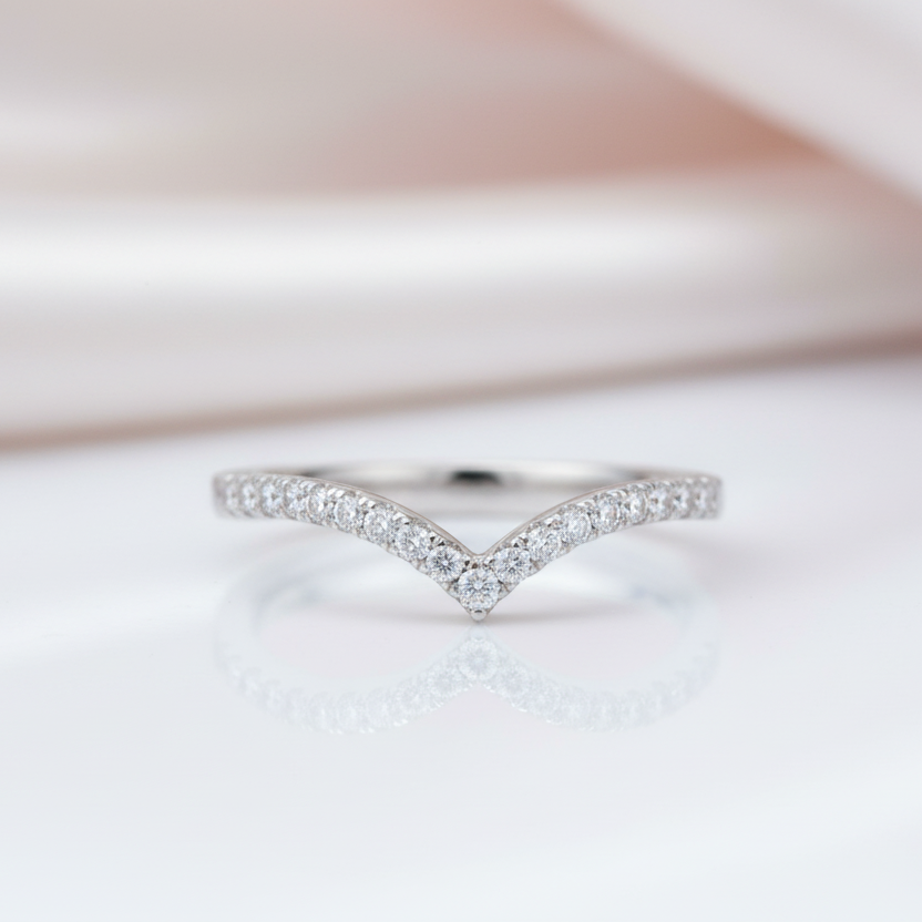 Round Diamond Option V Ring Band-Black Diamonds New York